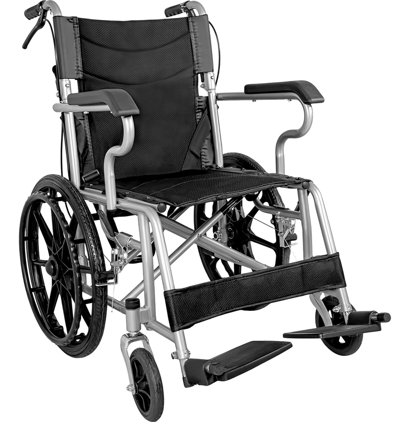 SILLA RUEDAS PLEGABLE NANOFORT ALUMINIO LIGERA PREMIUM CON FRENO - 4