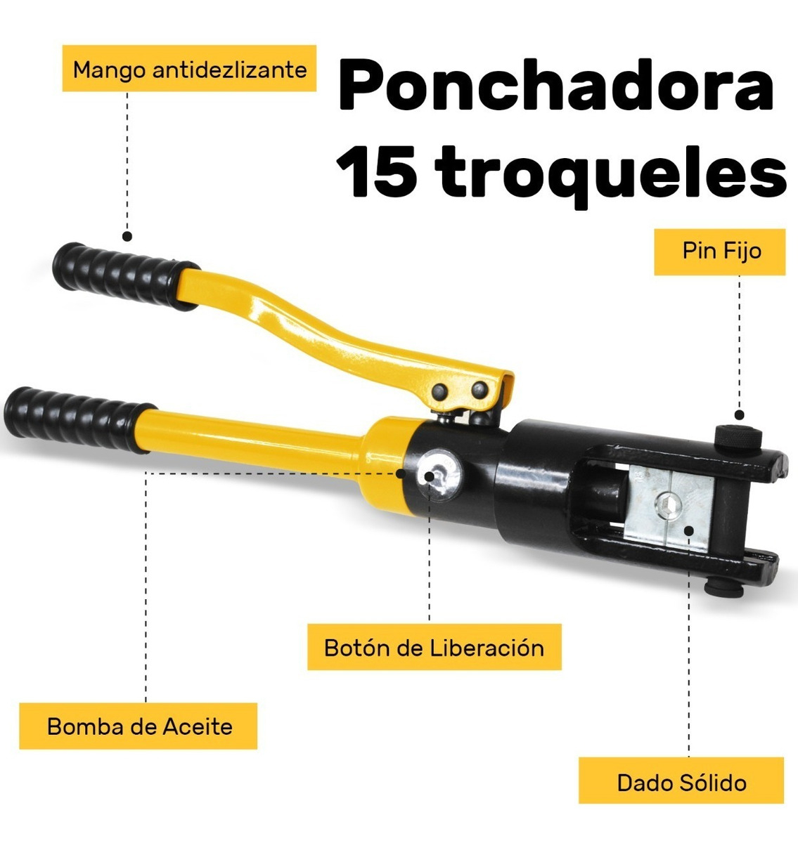 PRENSA APRIETA TERMILANES HIDRAULICO GUTSTARK 16 TON 15 DIES - 2