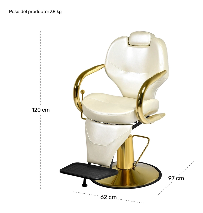 SILLA NANOFORT PELUQUERIA BARBERIA RESPALDO ERGONOMICO AJUSTABLE - 7