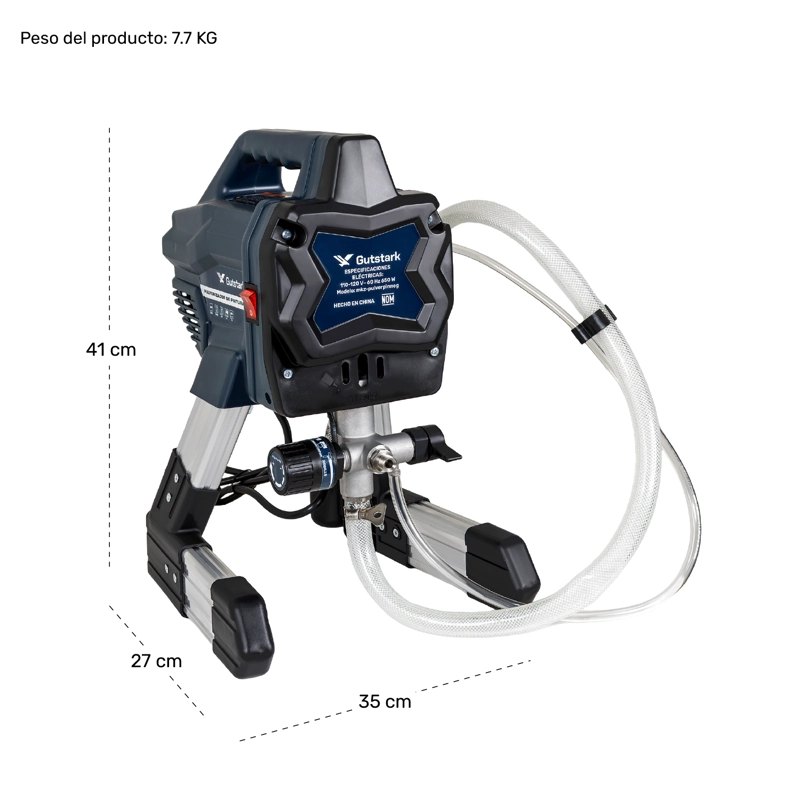 Pulverizador Pintura 3000 Psi Alta Presion Industrial 650w  Airless Flujo 1.4L/m - 8