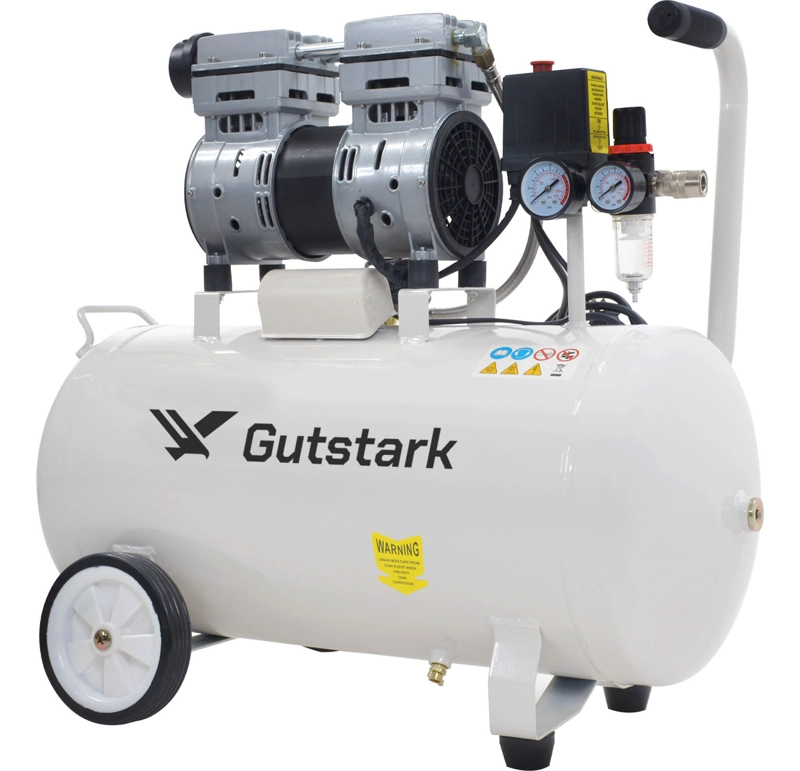 COMPRESOR GUTSTARK DE AIRE SILENCIOSO 50L 1HP LIBRE DE ACEITE - 1