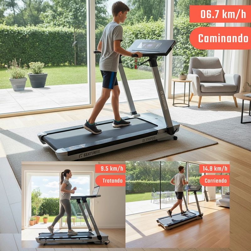 TROTADORA ELECTRICA CENTURFIT 14.8 KM/H PREMIUM INCLINACION AUT 28 NIV - 3
