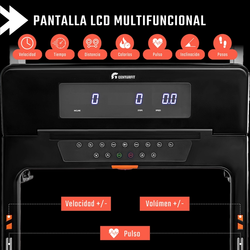 TROTADORA ELECTRICA CENTURFIT 14.8 KM/H PREMIUM INCLINACION AUT 28 NIV - 5