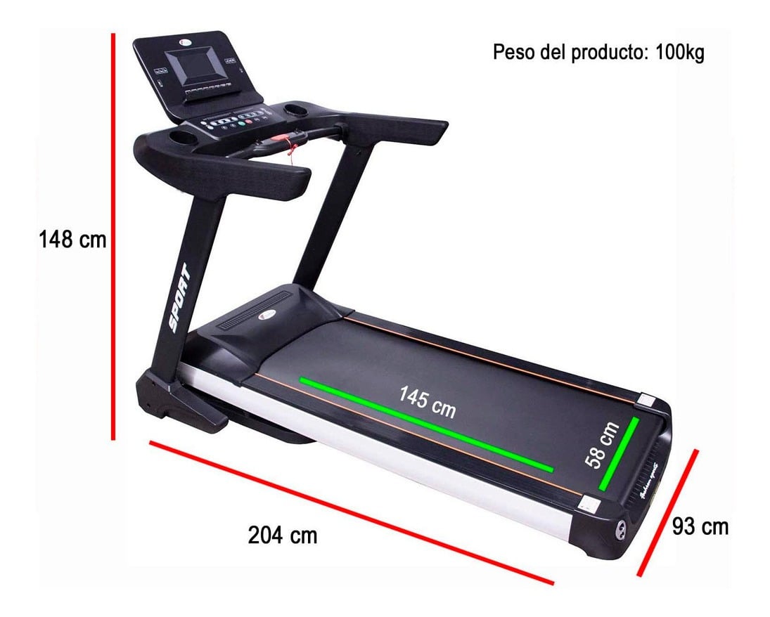 TROTADORA ELECTRICA CENTURFIT 20 KM/H PROFESIONAL PLEGABLE INCLINACION - 5