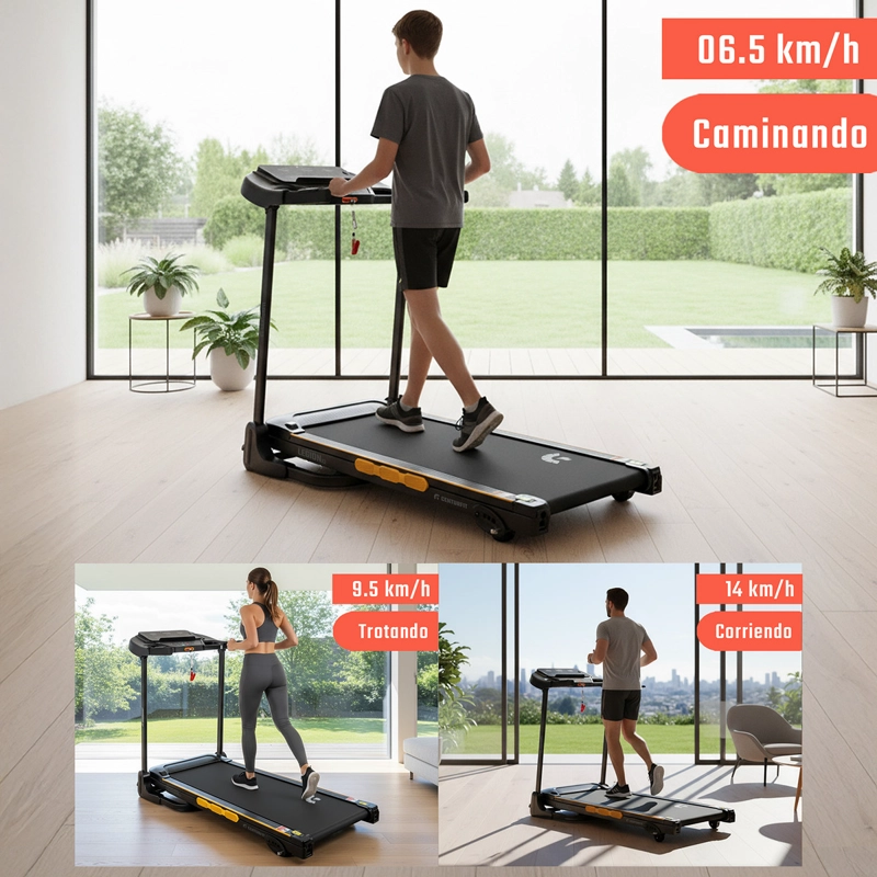 TROTADORA ELECTRICA PLEGABLE CENTURFIT 12 KM/H 12 PROGRAMAS BLUETOOTH - 6