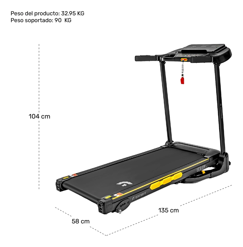 TROTADORA ELECTRICA PLEGABLE CENTURFIT 12 KM/H 12 PROGRAMAS BLUETOOTH - 7