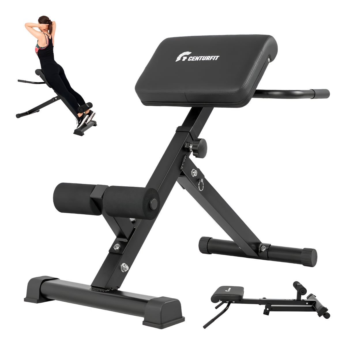 SILLA CENTURFIT ROMANA BANCO HIPEREXTENSION ABS ESPALDA GLUTEO AJUSTAB - 1
