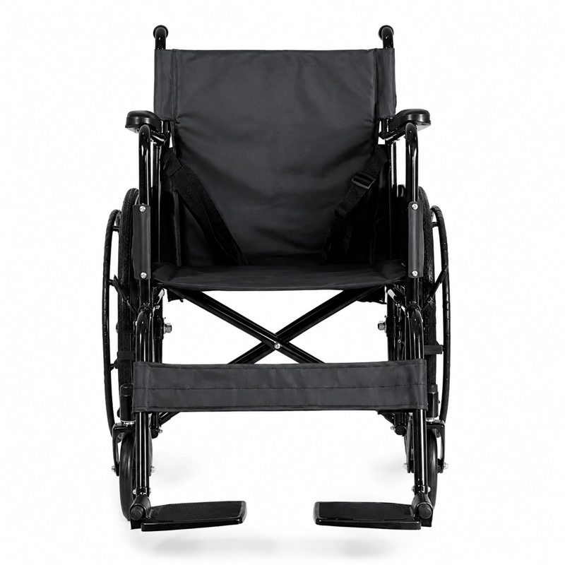 SILLA DE RUEDAS TODO TERRENO 24 PULGADAS ANCHO ASIENTO 48CM ACERO - 2