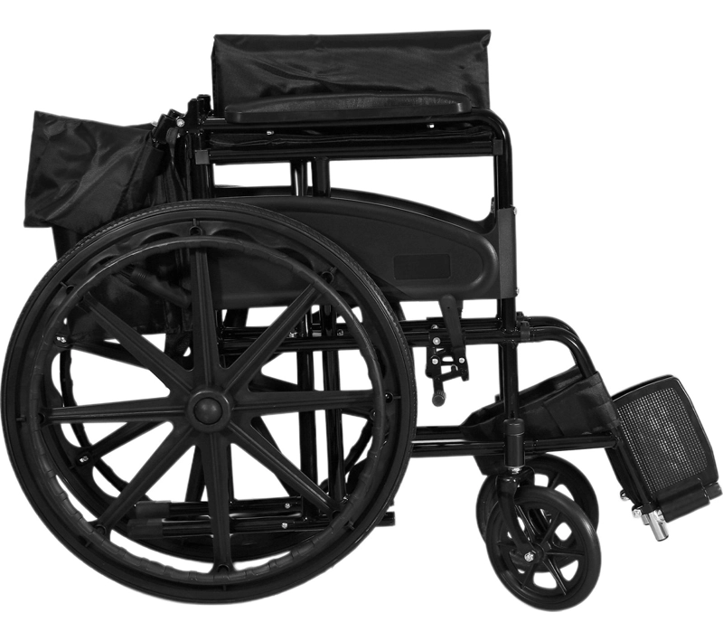 SILLA DE RUEDAS TODO TERRENO 24 PULGADAS ANCHO ASIENTO 48CM ACERO - 9