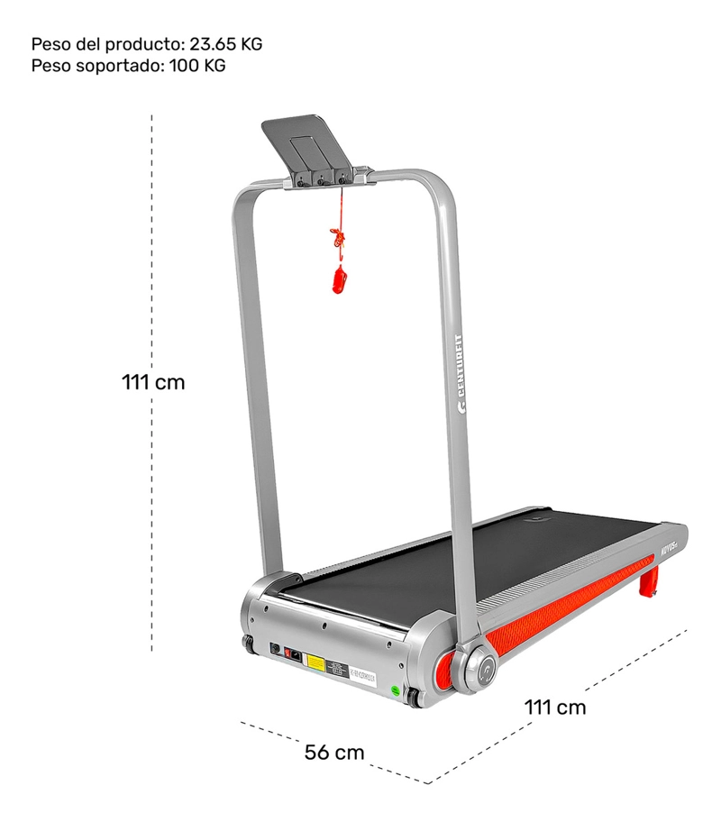 TROTADORA ELECTRICA CENTURFIT WALKINGPAD CONTROL REMOTO APP BLUETOOTH - 6