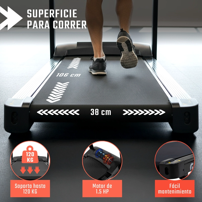 TROTADORA ELECTRICA PLEGABLE CENTURFIT 12KM/H TOUCH BLUETOOTH APP - 6