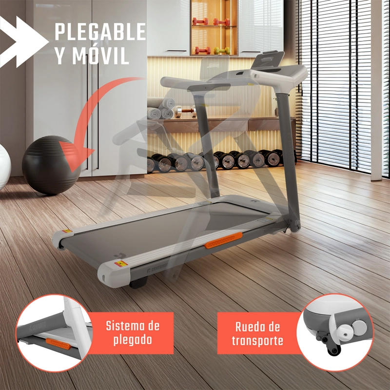 TROTADORA ELECTRICA CENTURFIT 15KM/H PLEGABLE  PRO PULSO BIOMETRICO - 5