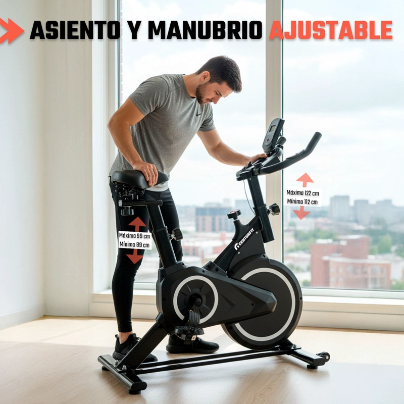 Bicicleta Spinning Centurfit 4kg Banda Silenciosa Ajustable - 6