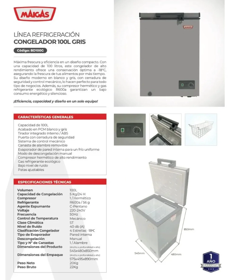 CONSERVADORA DUAL GRIST/D 100 L BD100 MAIGAS - 2