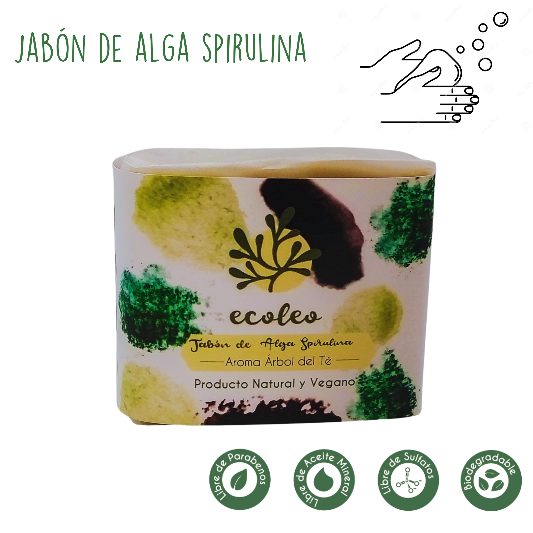 JABÓN CUERPO ECÓLEO SPIRULINA ÁRBOL DEL TÉ 100 GR - 1