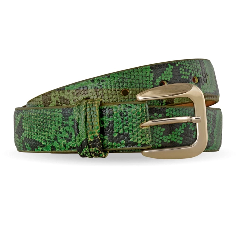 CINTURON DE CUERO MUJER MOD. NICOLETTA VERDE MIURA - 2