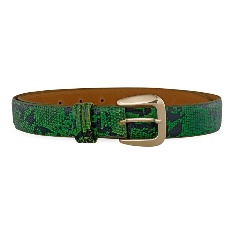 CINTURON DE CUERO MUJER MOD. NICOLETTA VERDE MIURA - 3