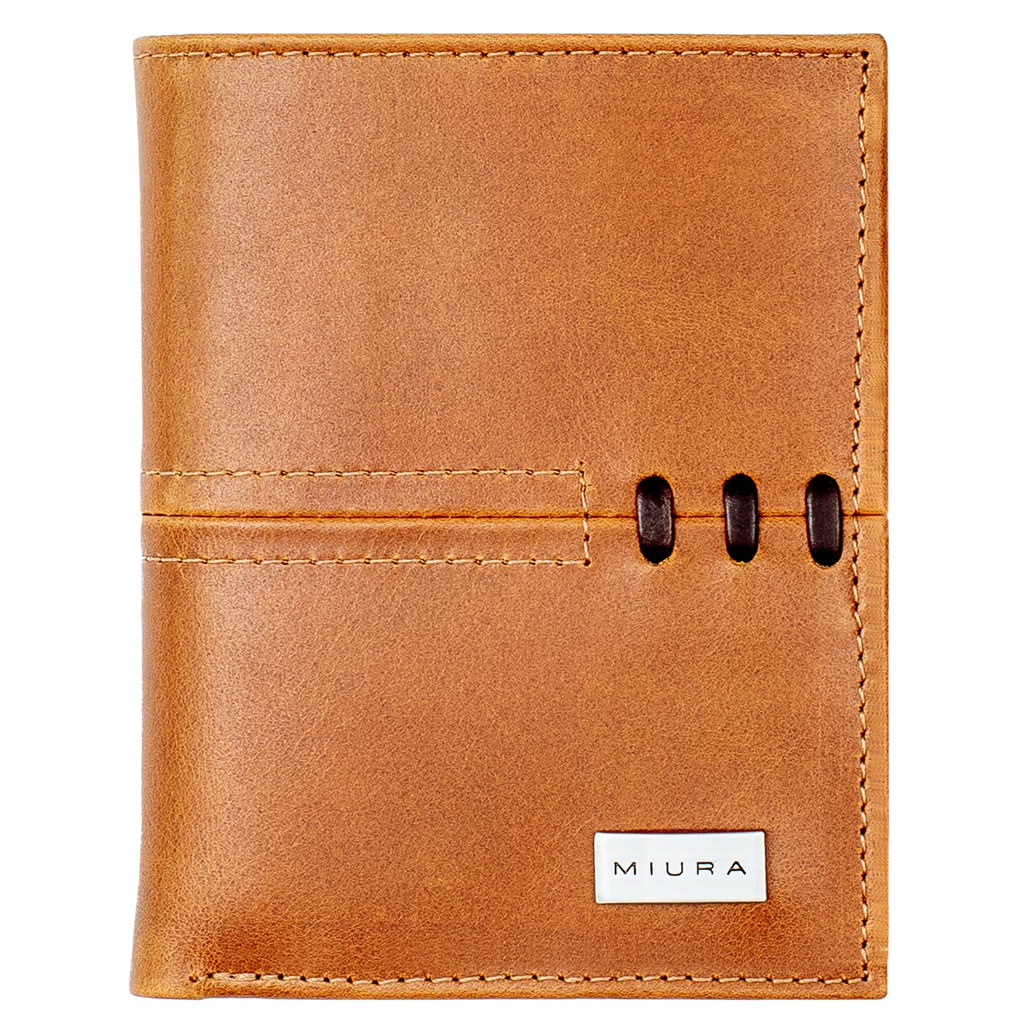 BILLETERA DE CUERO NATURAL MOD. LUIGI MIURA CON PROTECCIÓN RFID - 1