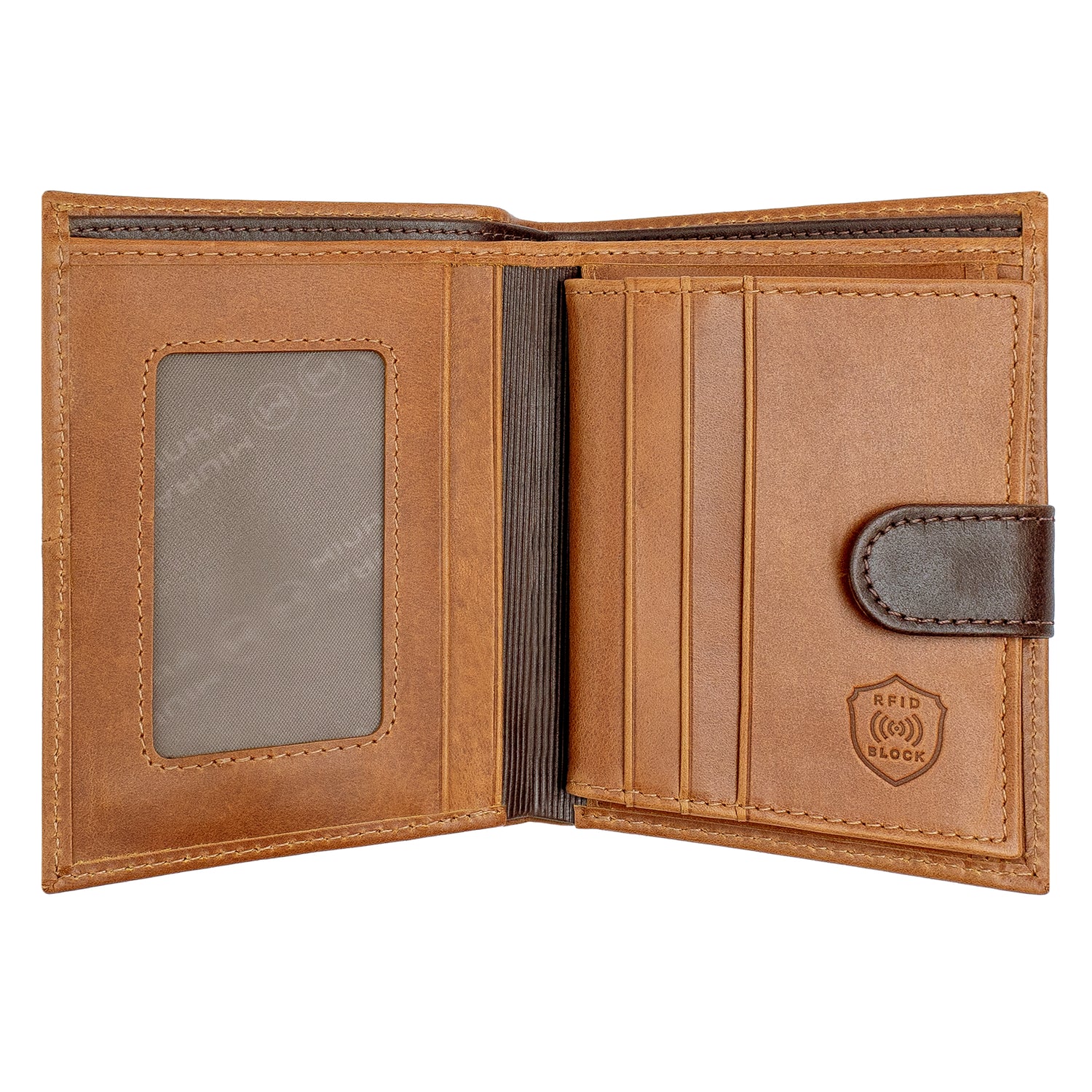 BILLETERA DE CUERO NATURAL MOD. LUIGI MIURA CON PROTECCIÓN RFID - 2
