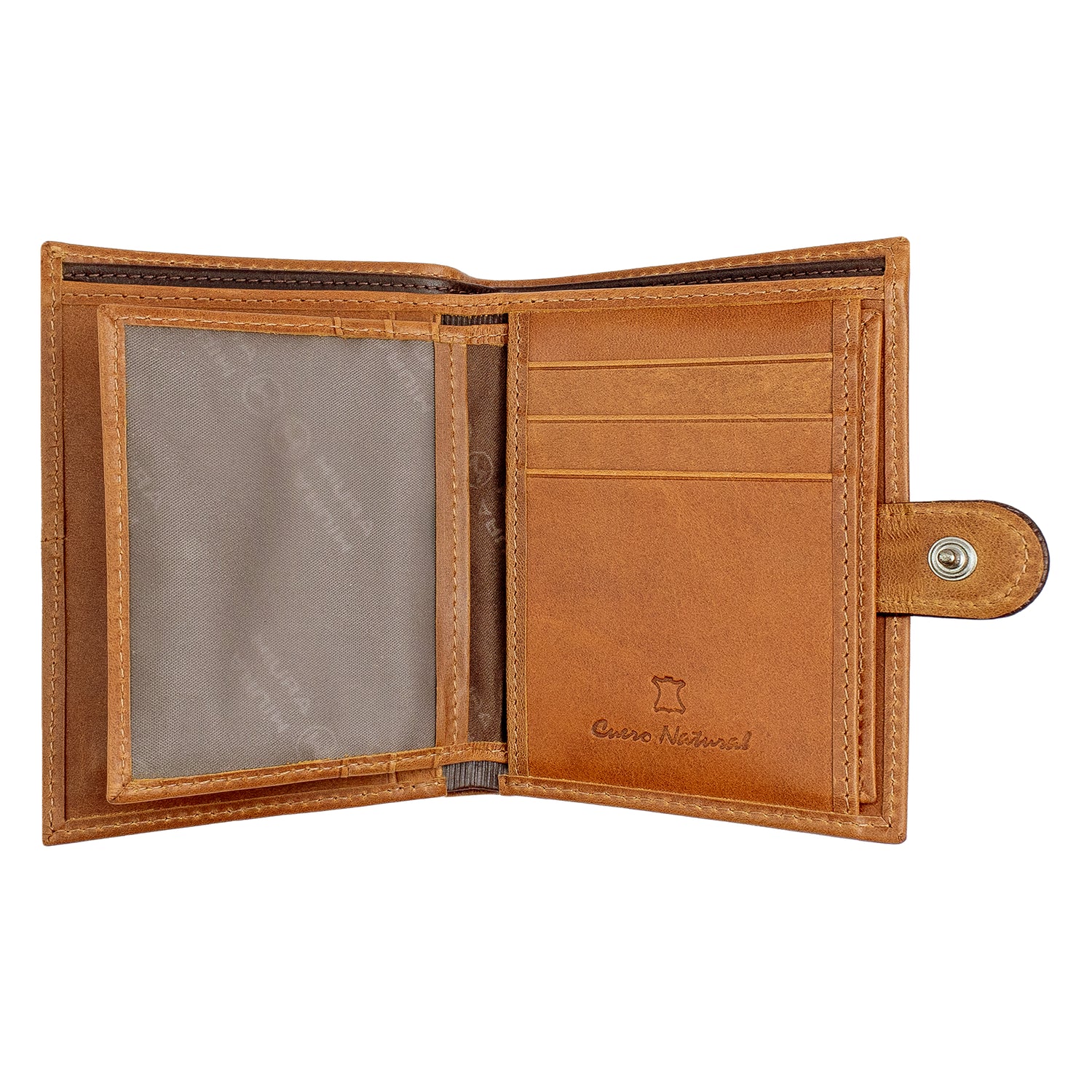 BILLETERA DE CUERO NATURAL MOD. LUIGI MIURA CON PROTECCIÓN RFID - 4