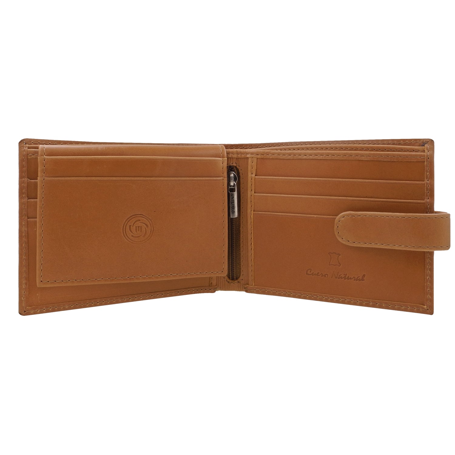 BILLETERA DE CUERO NATURAL MOD. DONATO MIURA CON PROTECCIÓN RFID - 3