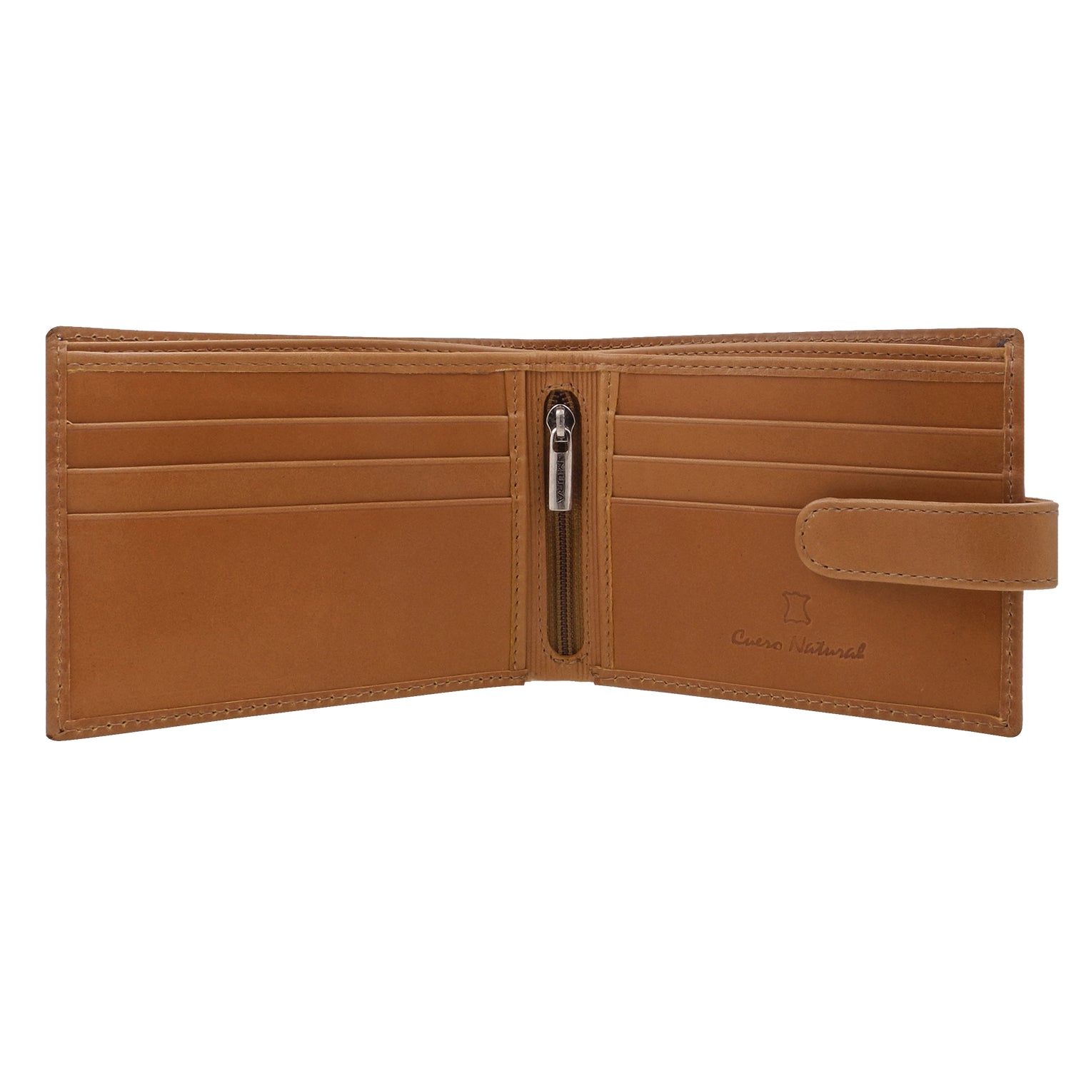 BILLETERA DE CUERO NATURAL MOD. DONATO MIURA CON PROTECCIÓN RFID - 4
