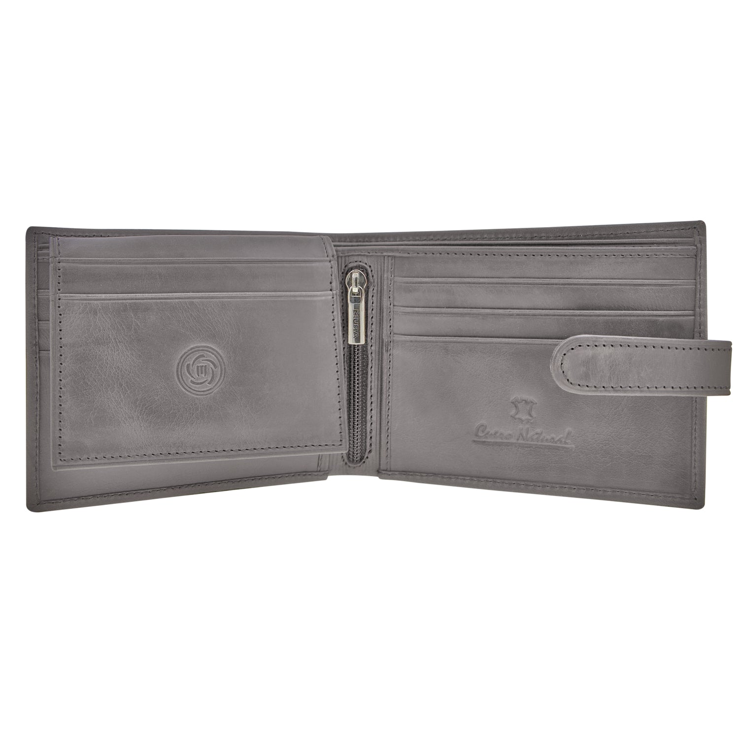 BILLETERA DE CUERO NATURAL MOD. DONATO MIURA CON PROTECCIÓN RFID - 4