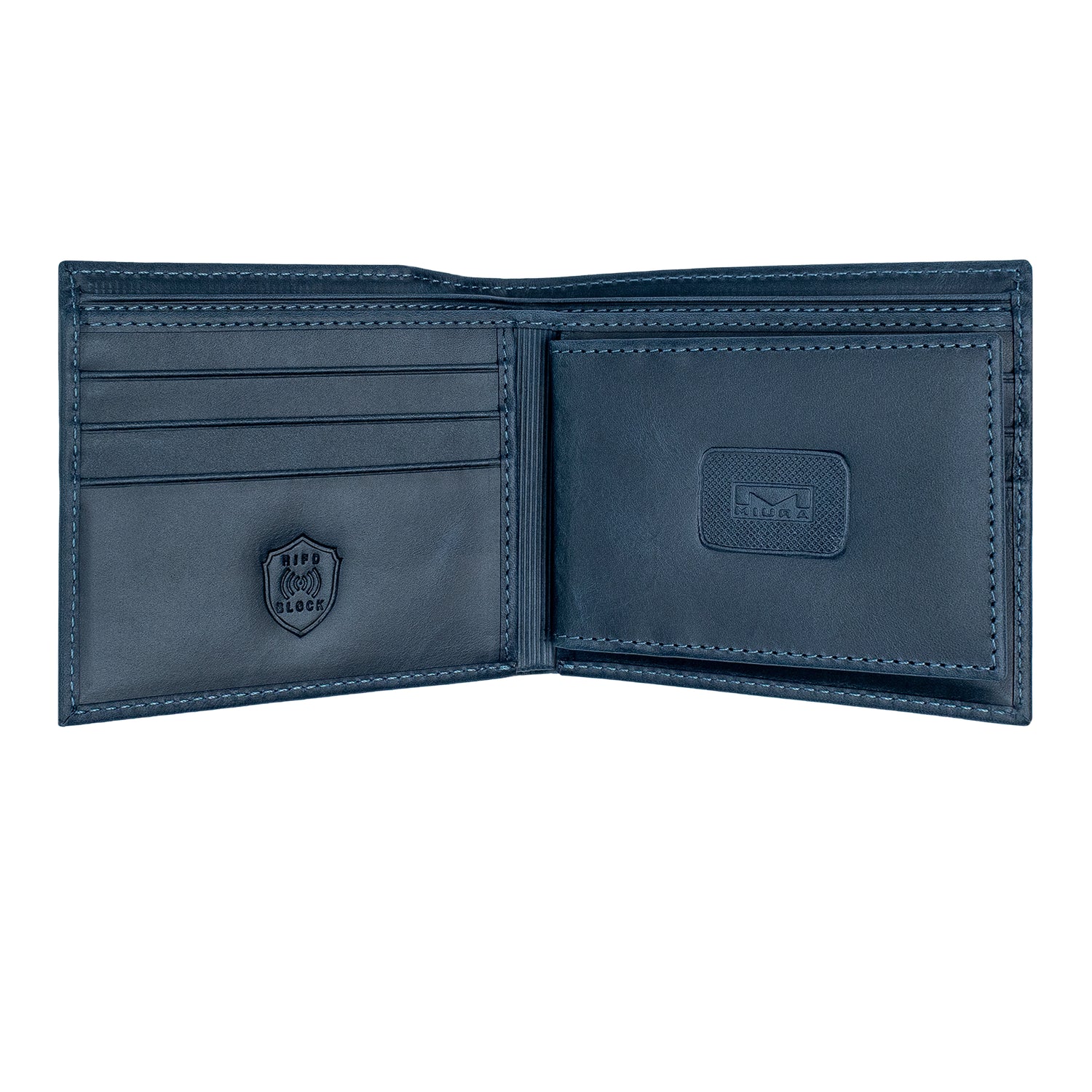 BILLETERA DE CUERO NATURAL MOD. EDER MIURA CON PROTECCIÓN RFID - 2
