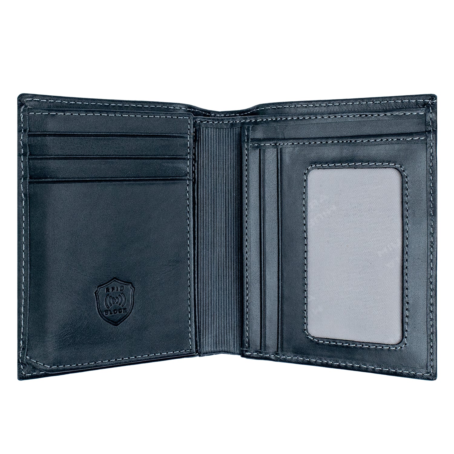 BILLETERA DE CUERO NATURAL MOD. PIERO MIURA CON PROTECCIÓN RFID - 2
