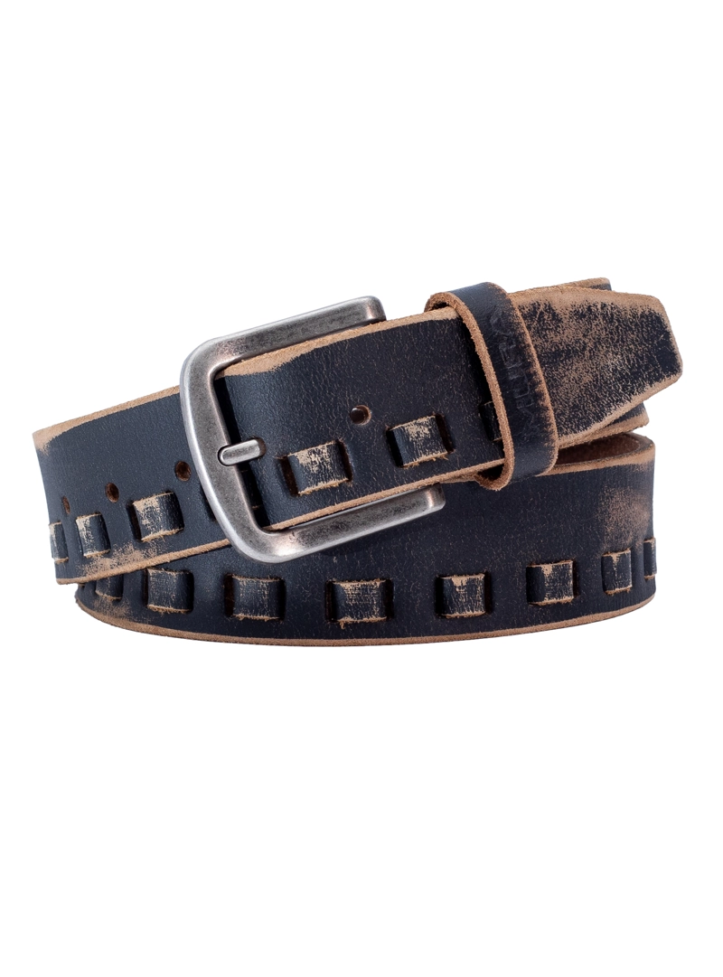 CINTURON DE CUERO HOMBRE MODELO LEONIDAS MIURA. - 1