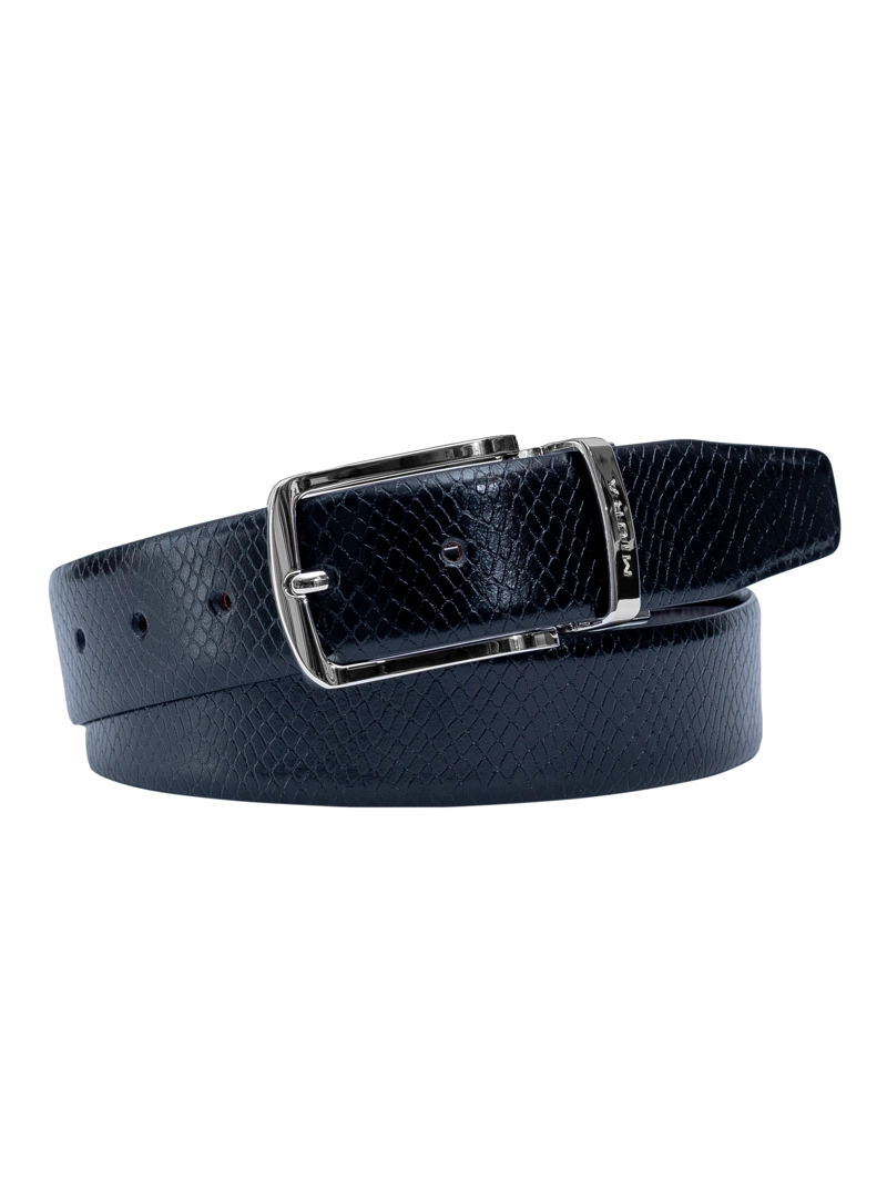 CINTURON DE CUERO HOMBRE MODELO AJAX REVERSIBLE MIURA - 2