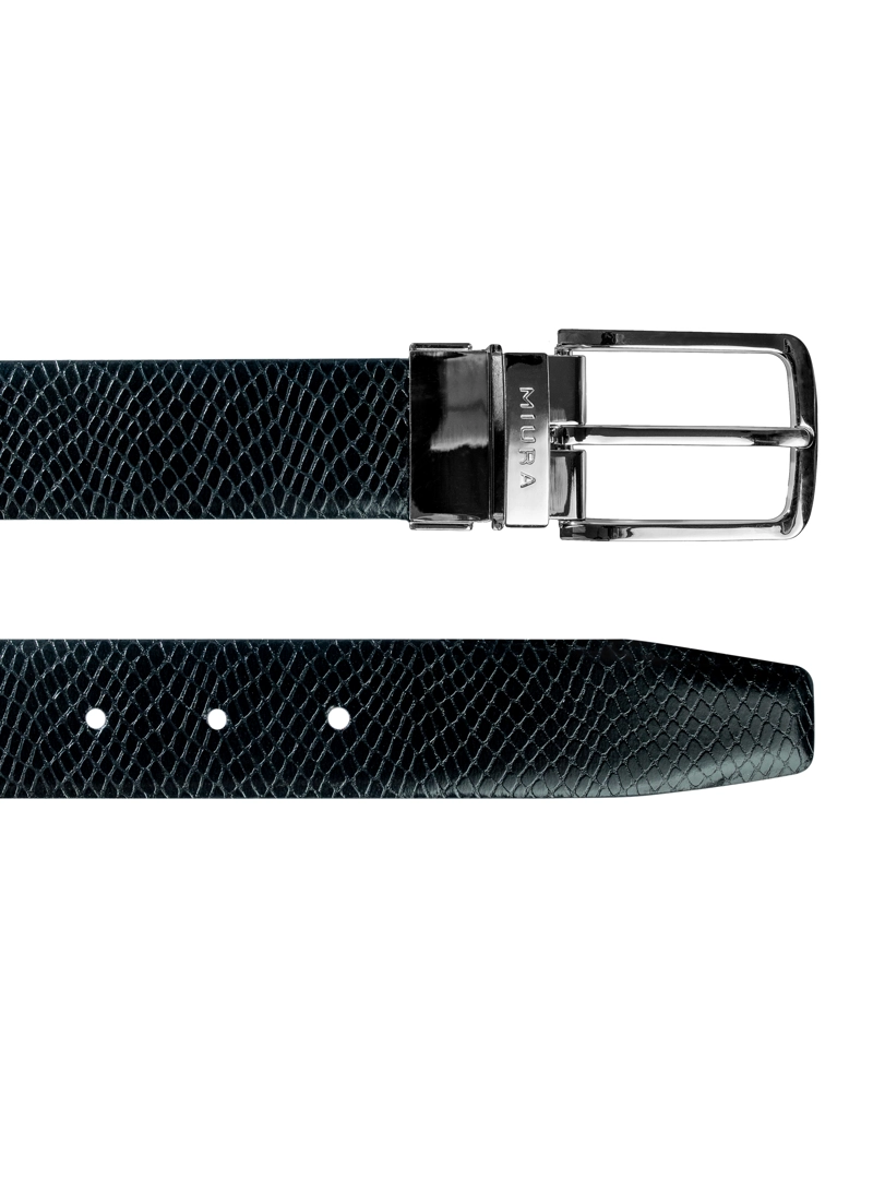 CINTURON DE CUERO HOMBRE MODELO AJAX REVERSIBLE MIURA - 7