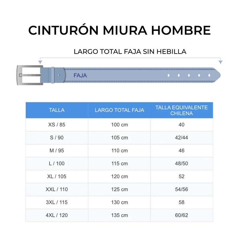 CINTURON DE CUERO HOMBRE MODELO IVO REVERSIBLE MIURA - 7