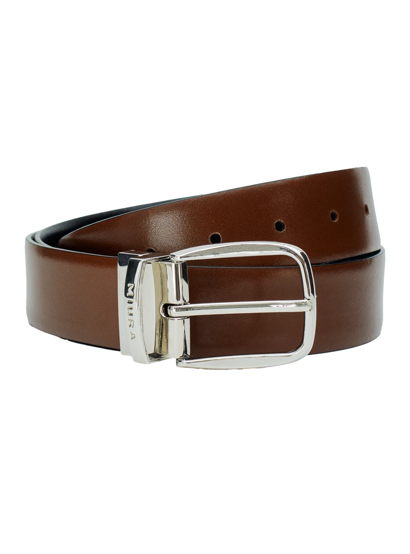 CINTURON DE CUERO HOMBRE MODELO ESTEFANO REVERSIBLE MIURA - 3