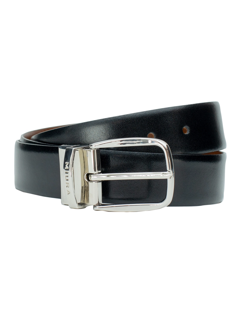 CINTURON DE CUERO HOMBRE MODELO ESTEFANO REVERSIBLE MIURA - 4
