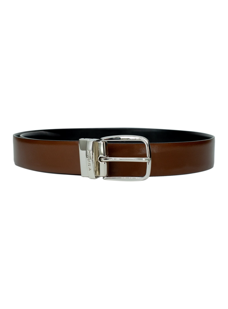 CINTURON DE CUERO HOMBRE MODELO ESTEFANO REVERSIBLE MIURA - 5