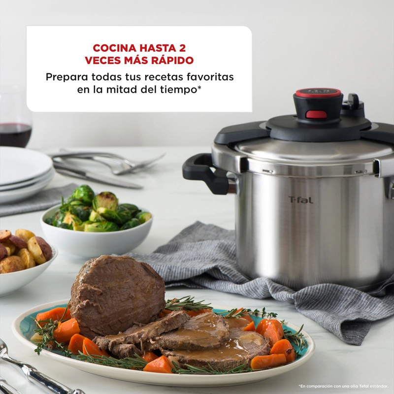OLLA A PRESION CLIPSO ACERO INOXIDABLE 7,6 LTS. TEFAL - 6