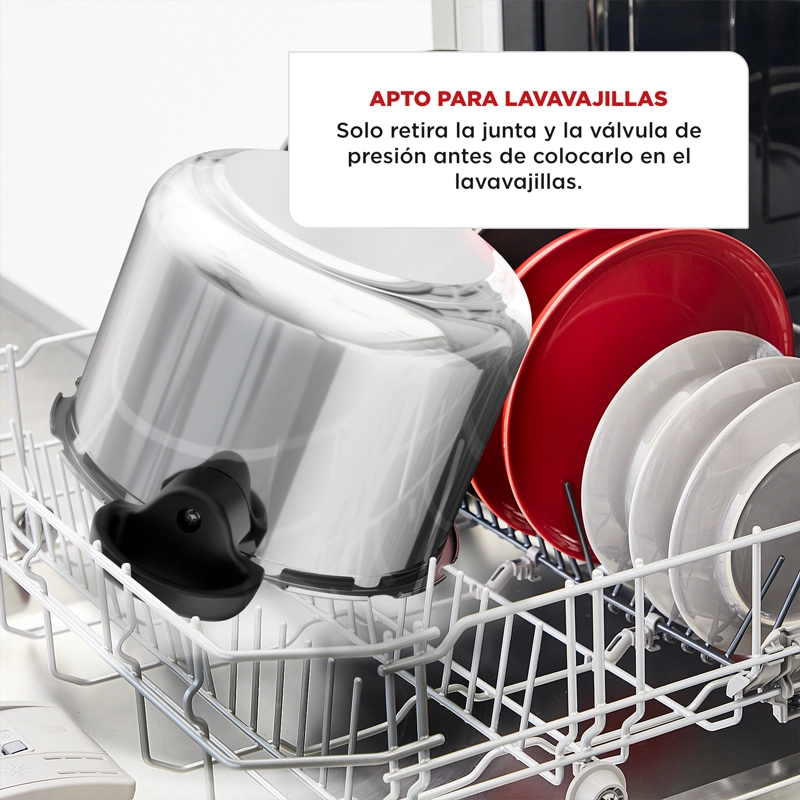 OLLA A PRESION CLIPSO ACERO INOXIDABLE 7,6 LTS. TEFAL - 9