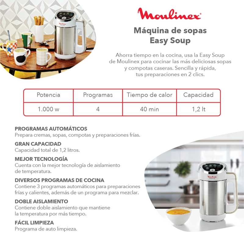 MÁQUINA DE SOPA MOULINEX EASY SOUP - 2