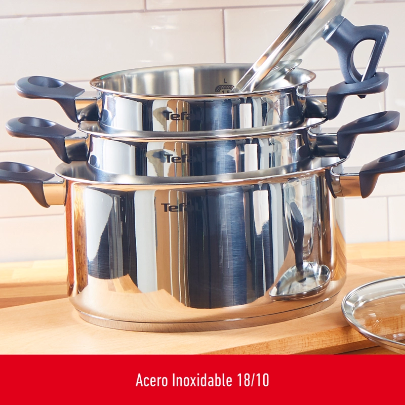BATERIA DE COCINA ACERO INOXIDABLE DAILYCOOK 10 PIEZAS TEFAL - 7