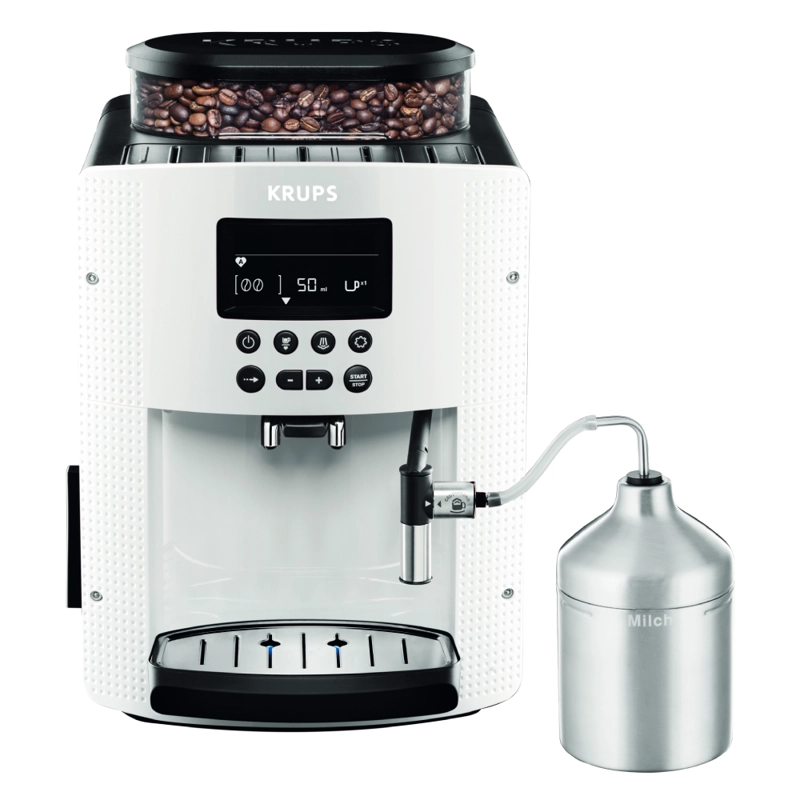 CAFETERA ESPRESSO FULL AUTO DISPLAY BLANCA KRUPS - 1