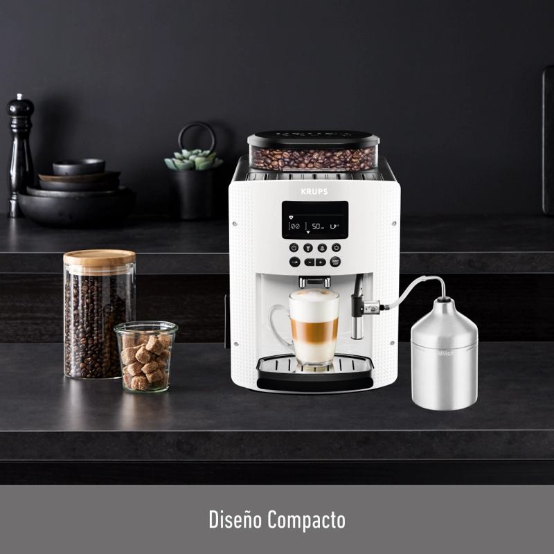 CAFETERA ESPRESSO FULL AUTO DISPLAY BLANCA KRUPS - 3
