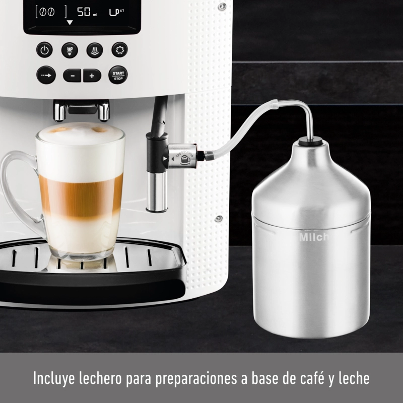 CAFETERA ESPRESSO FULL AUTO DISPLAY BLANCA KRUPS - 8