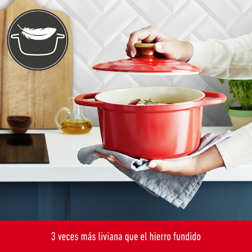 OLLA COCOTTE 24CM ROJA TEFAL - 2