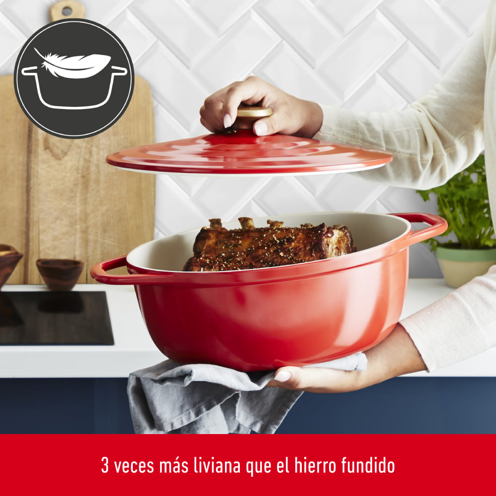 COCOTTE OVALADA 30X23CM ROJA TEFAL - 2