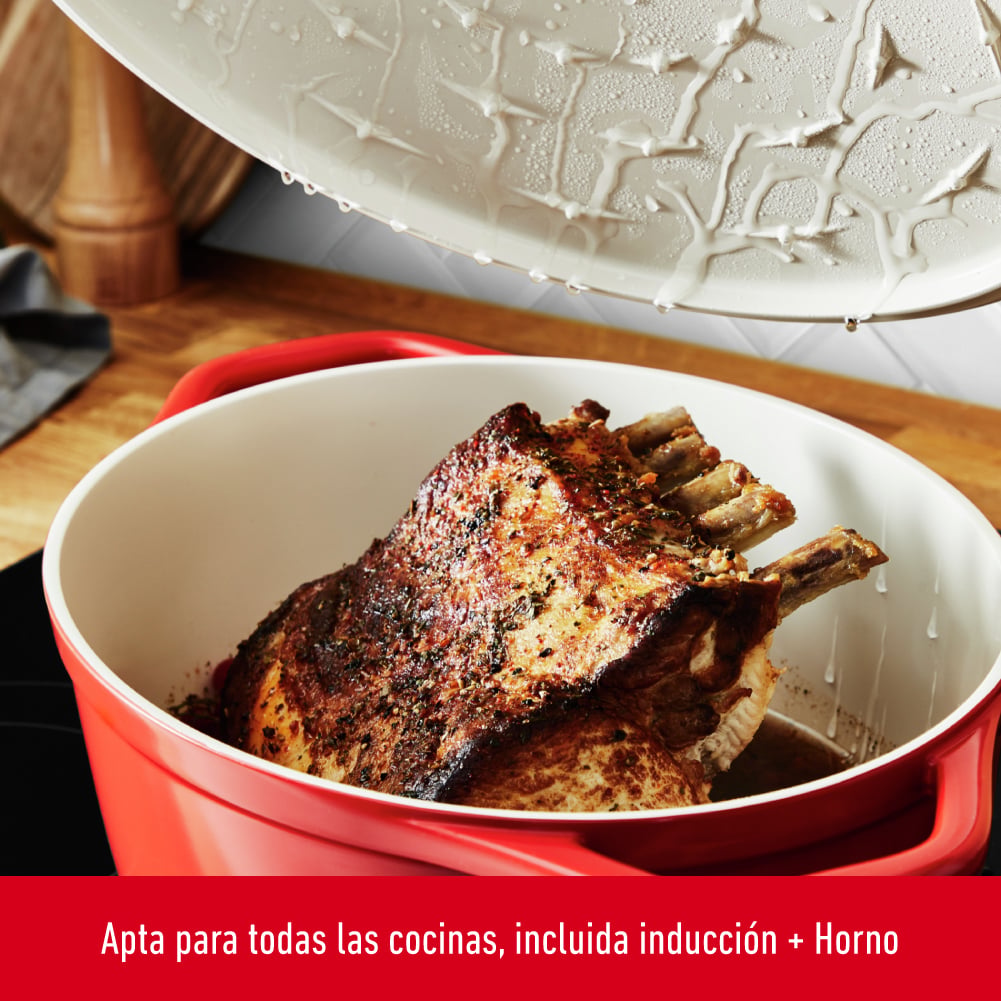 COCOTTE OVALADA 30X23CM ROJA TEFAL - 3