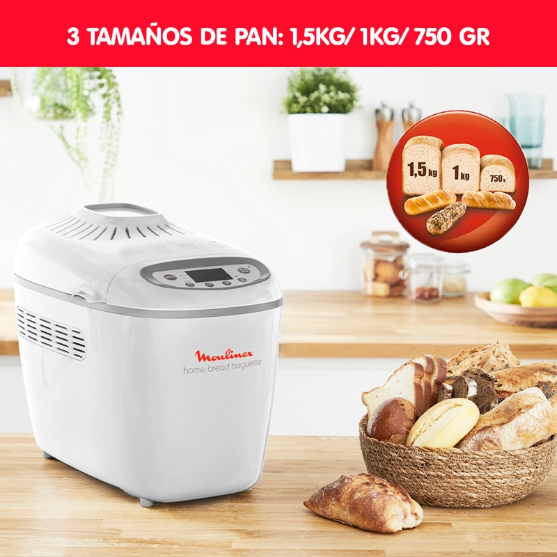 MAQUINA DE PAN BAGUETTE MOULINEX - 3