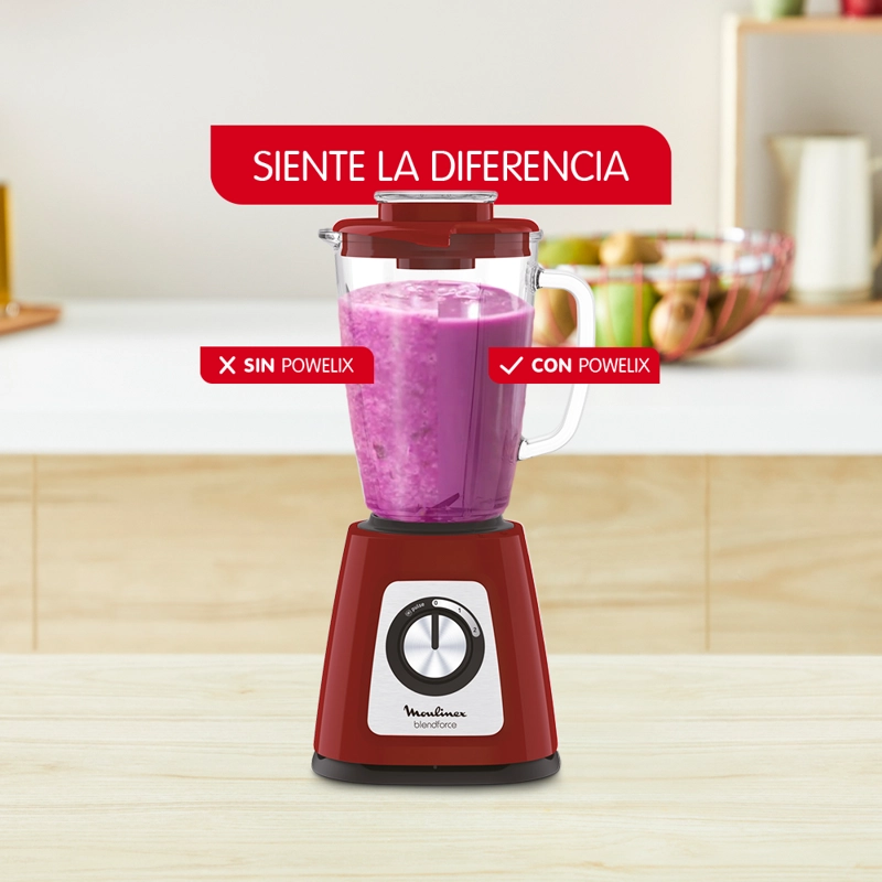 LICUADORA BLENDFORCE ROJO 2V + PULSE 800W MOULINEX - 3