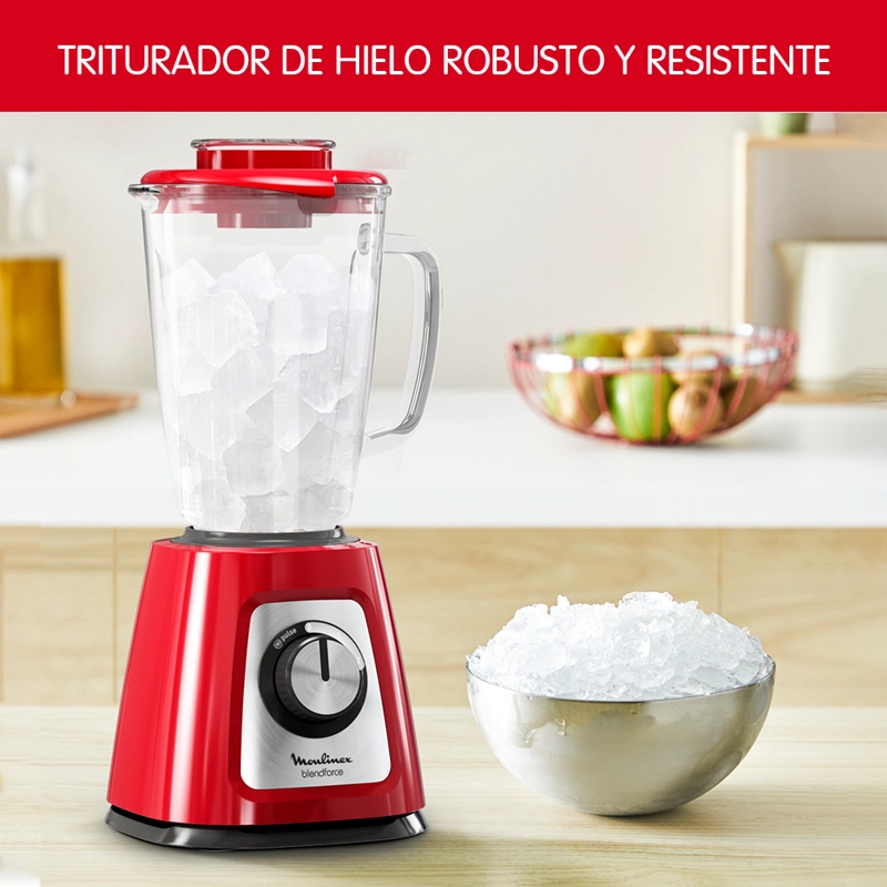 LICUADORA BLENDFORCE ROJO 2V + PULSE 800W MOULINEX - 6