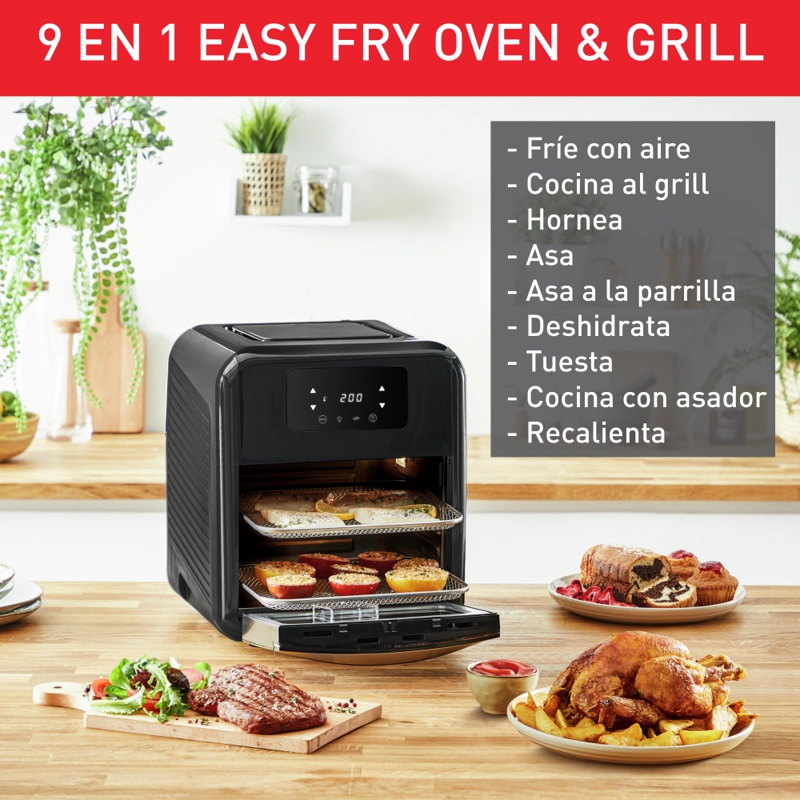 HORNO FREIDORA DE AIRE MOULINEX EASY FRY 11 LT 9 EN 1 - 4